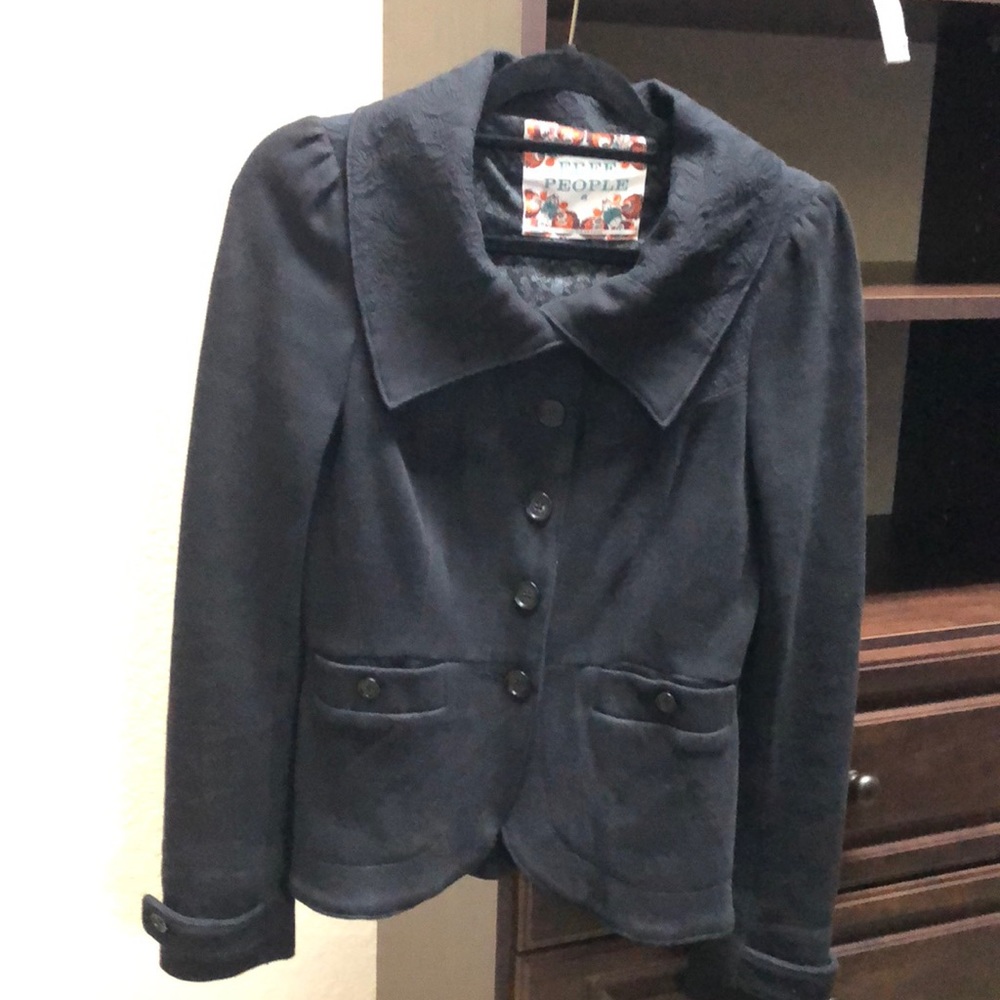 Free People black cotton jacket